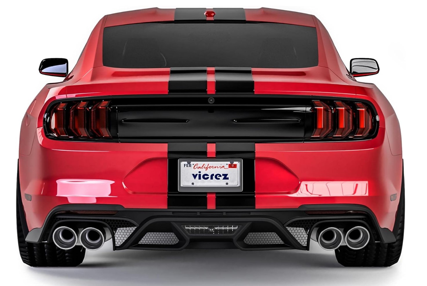 ბამპერის MUSTANG 2018-2022 ქვედა ნაწილი უკანა GT500 გასაფორმებელი